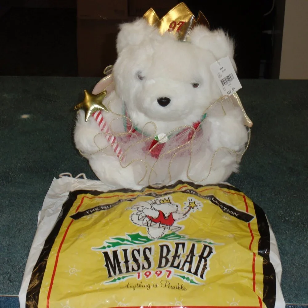 1997 Dayton Hudson Miss Santa Bear SUGAR PLUM FAIRY With Bag - CHRISTMAS GIFT! - Picture 1 of 7